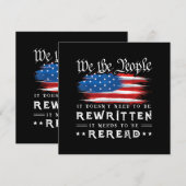 米国旗の憲法の見直しが必要 セーブザデート (正面/裏面)