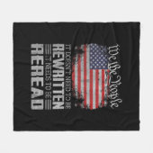 米国旗の憲法の見直しが必要 フリースブランケット (正面(横))