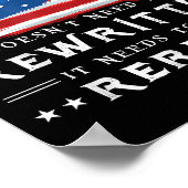 米国旗の憲法の見直しが必要 ポスター (角)