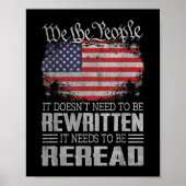 米国旗の憲法の見直しが必要 ポスター (正面)