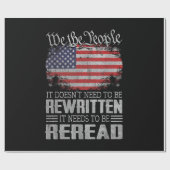 米国旗の憲法の見直しが必要 ラッピングペーパー (フラット)