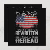 米国旗の憲法の見直しが必要 招待状 (正面/裏面)