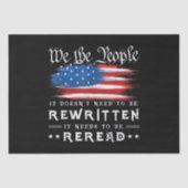 米国旗の憲法の見直しが必要 薄葉紙 (正面)
