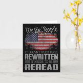 米国旗の憲法を読み直す必要がある カード (黄色い花)