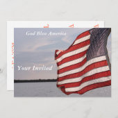 米国旗の招待状 招待状 (正面/裏面)