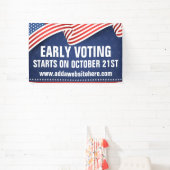 米国旗の早期選挙日 横断幕 (インサイチュ)