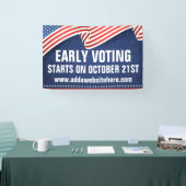 米国旗の早期選挙日 横断幕 (トレードショー)