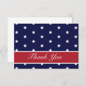 米国旗の星はメッセージカード感謝していしています サンキューカード (正面/裏面)