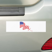 米国旗の星 バンパーステッカー (車上)