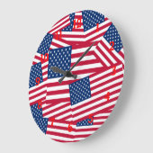 米国旗の柱時計 ラージ壁時計 (傾斜)