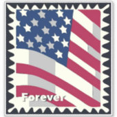 米国旗の永遠の切手 シール (正面)
