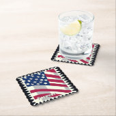 米国旗の永遠の切手 ペーパーコースター (インサイチュ)