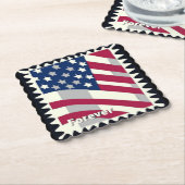 米国旗の永遠の切手 ペーパーコースター (アングル)