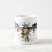 米国旗の白頭鷲の愛国心が強い記号 コーヒーマグカップ (中央)