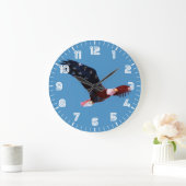 米国旗の白頭鷲 ラージ壁時計 (ホーム)