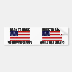 米国旗の続けて世界大戦のチャンピオン バンパーステッカー