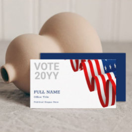 米国旗の編集可能な政治キャンペーンの名刺 名刺
