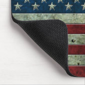 米国旗の老化させた鋼鉄効果 マウスパッド (コーナー)