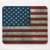 米国旗の老化させた鋼鉄効果 マウスパッド (正面)