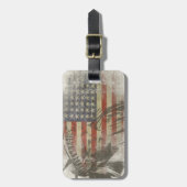 米国旗の自由の女神が付いているバッグのラベル ラゲッジタグ (正面縦)