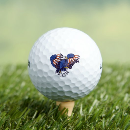 米国旗の色を持つアメリカワシ ゴルフボール (インサイチュ 木)