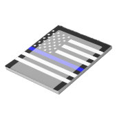 米国旗の薄い青い線のグラフィック ノートパッド (回転)