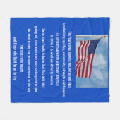 米国旗の詩 フリースブランケット (正面(横))