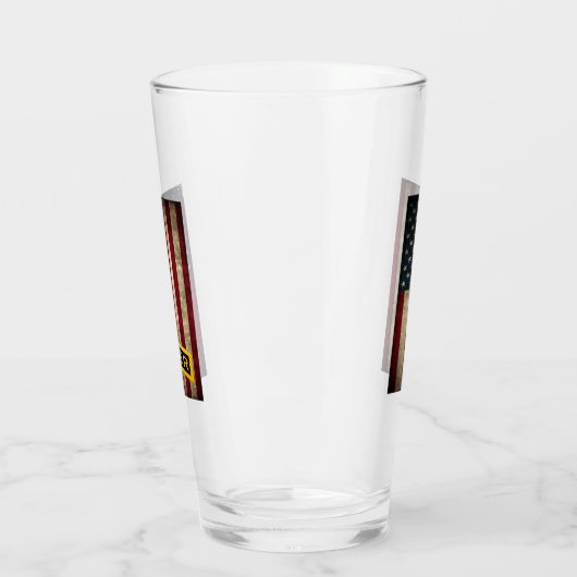 米国旗の軍隊のレーンジャーの学校タブ タンブラーグラス (左)