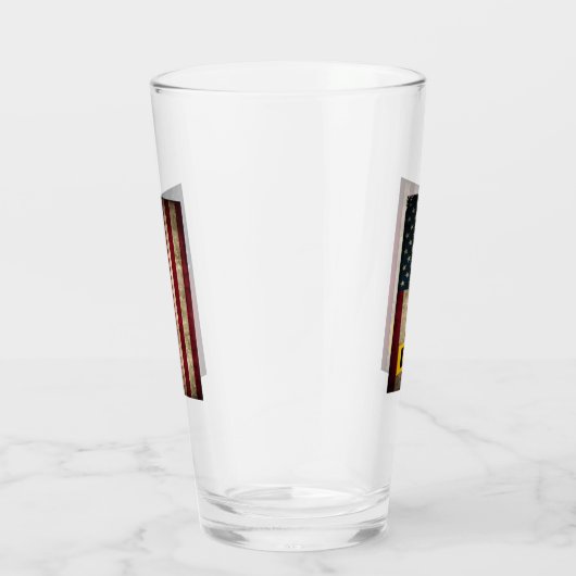 米国旗の軍隊のレーンジャーの学校タブ タンブラーグラス (右)