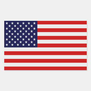 米国旗の長方形のステッカー 長方形シール