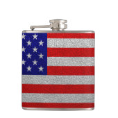 米国旗の革 フラスク (正面)