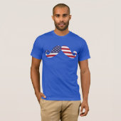 米国旗の髭 Tシャツ (正面フル)