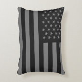 米国旗の黒の灰色 アクセントクッション (正面(垂直))