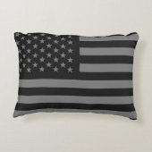 米国旗の黒の灰色 アクセントクッション (裏面)