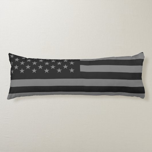 米国旗の黒の灰色 ボディピロー (正面)