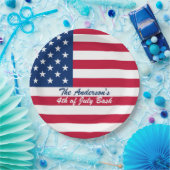 米国旗の7月4日の紙皿 ペーパープレート (パーティー)