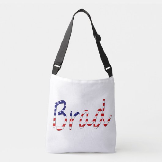 米国旗のcbbtに上書きされたすべての名前 クロスボディバッグ (正面)