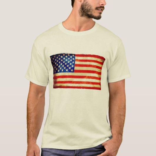 米国旗のTシャツメンズ Tシャツ (正面)