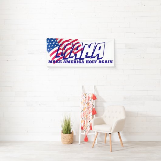 米国旗はアメリカを神聖に再度させます 横断幕 (インサイチュ)