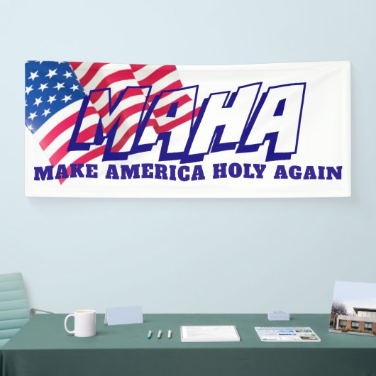 米国旗はアメリカを神聖に再度させます 横断幕 (トレードショー)