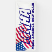 米国旗はアメリカを神聖に再度させます 横断幕 (縦)