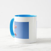 米国旗はテキサス州星に縞で飾ります印を付けます マグカップ (正面左)