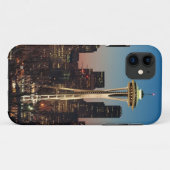 米国旗は上昇の月の間で飛びます Case-Mate iPhoneケース (裏面(横))