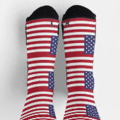 米国旗を持つアスレティッククルー靴下 ソックス (上部)