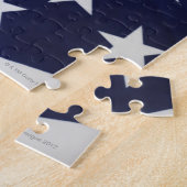 米国旗を持つアメリカンフットボール ジグソーパズル (側面)