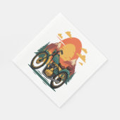 米国旗を持つオートバイ、7月4日 スタンダードランチョンナプキン (角)