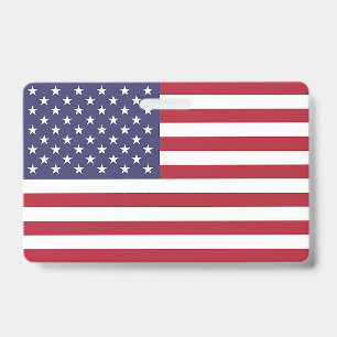 米国旗を持つネームバッジ バッジ