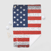 米国旗を持つレザーゴルフグローブ ゴルフタオル (インサイチュ)