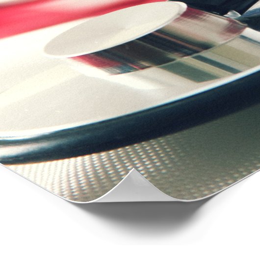 米国旗を持つ医療用聴診器 ポスター (角)