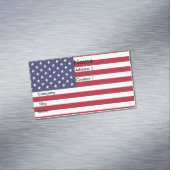 米国旗を持つ名刺マグネット マグネット名刺 (インサイチュ)